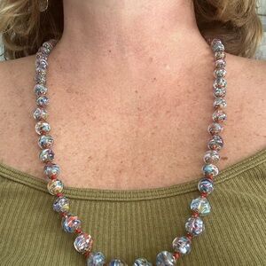 VINTAGE Colorful Beaded MURANO handcrafted necklace.